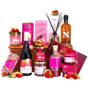 Kosz prezentowy Morris – wiklinowa walizka z whisky Nikka Frontier, winem Jacob's Creek i zestawem do nalewki