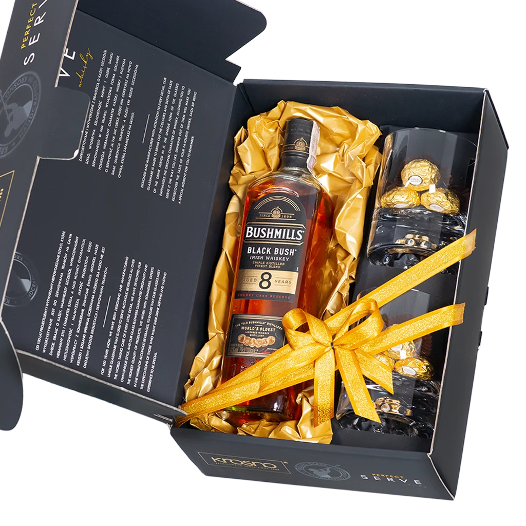 Kosze prezentowe dla mężczyzn — elegancki zestaw z whisky